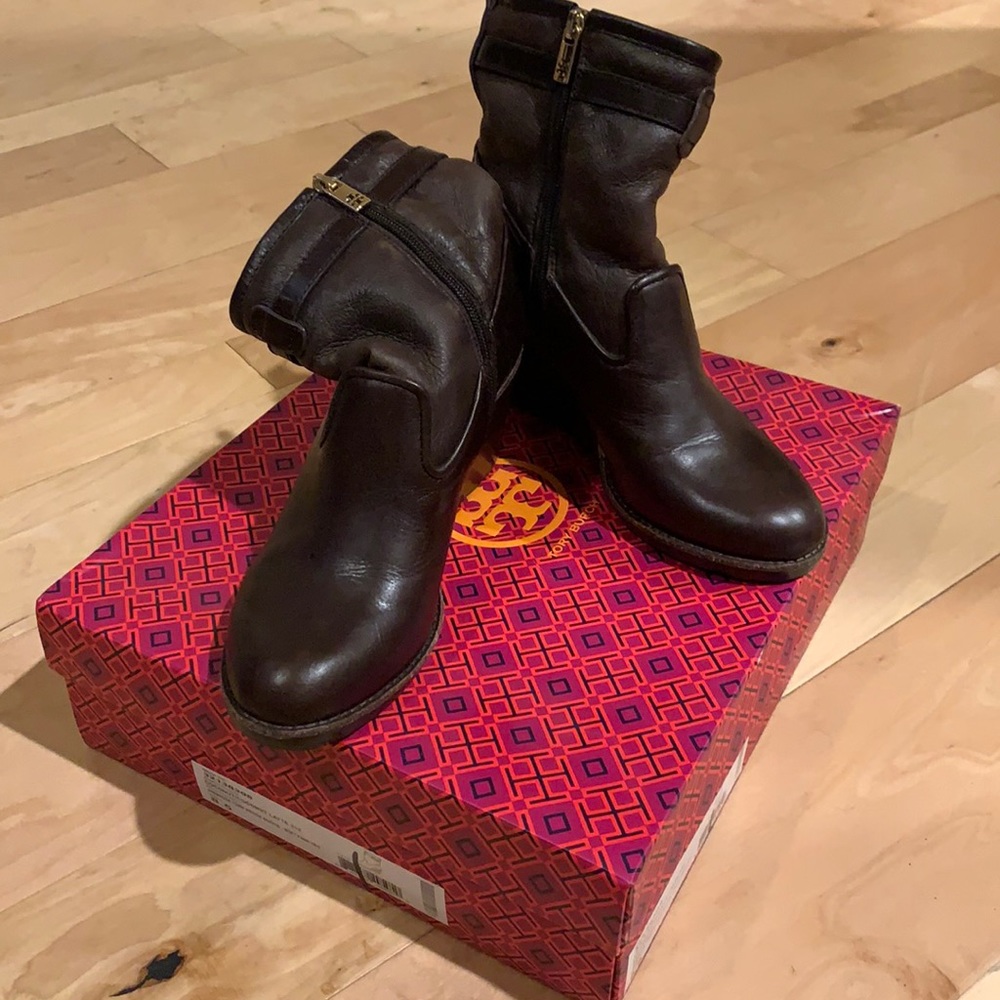 Tory Burch Wedge Booties size 8.5